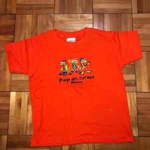NWOT Orange Kids T-Shirt with Fun Graphic